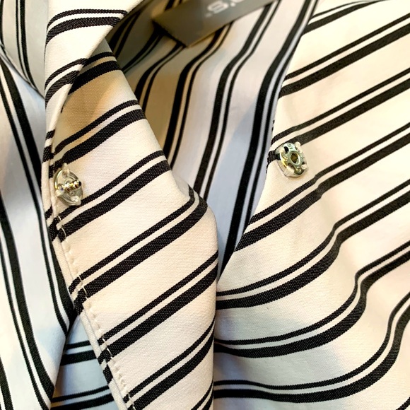 Chico’s Dolman Double Stripe Poplin Top NEW! - Picture 7 of 11